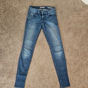 Guess Low Rise Power Skinny Jeans Medium Blue Size 23